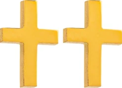 Bijou Brigitte Ohrringe Gold|Wasserfester Schmuck>Ohrstecker - Steel Cross gold