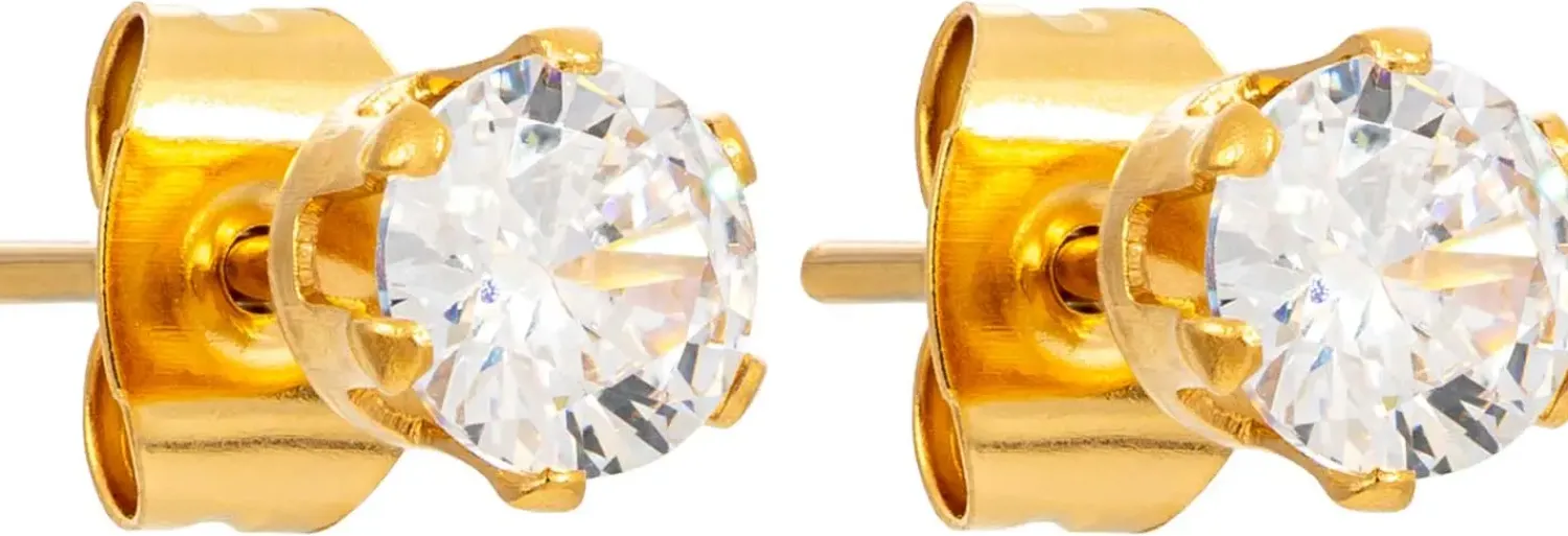 Bijou Brigitte Ohrstecker|Herrenohrringe>Ohrstecker - Steel Sparkle gold