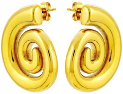 Bijou Brigitte Edelstahlschmuck In Gold|Ohrstecker>Ohrstecker - Steel Spiral gold