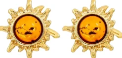 Bijou Brigitte Ohrringe Gold|Ohrstecker>Ohrstecker - Sunny Amber braun, gold