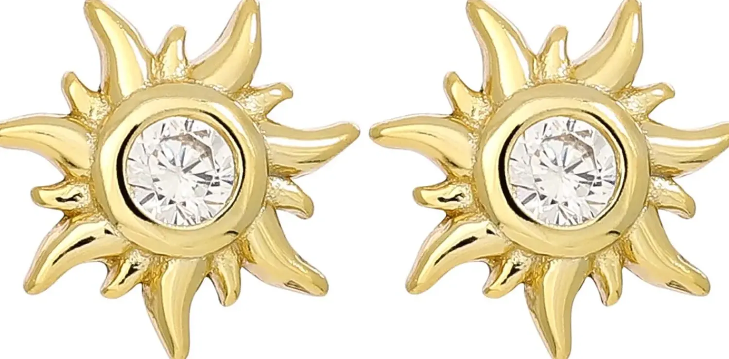 Bijou Brigitte Ohrringe Gold|Silver Crystals>Ohrstecker - Sunny Sparkle gold