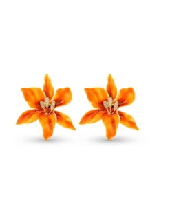 Bijou Brigitte Blumenschmuck|Ohrstecker>Ohrstecker - Sunset Bloom orange