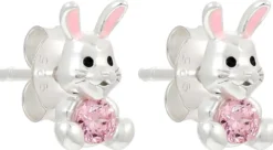Bijou Brigitte Ohrstecker|Kinderschmuck>Ohrstecker - Sweet Easter rosa, silber