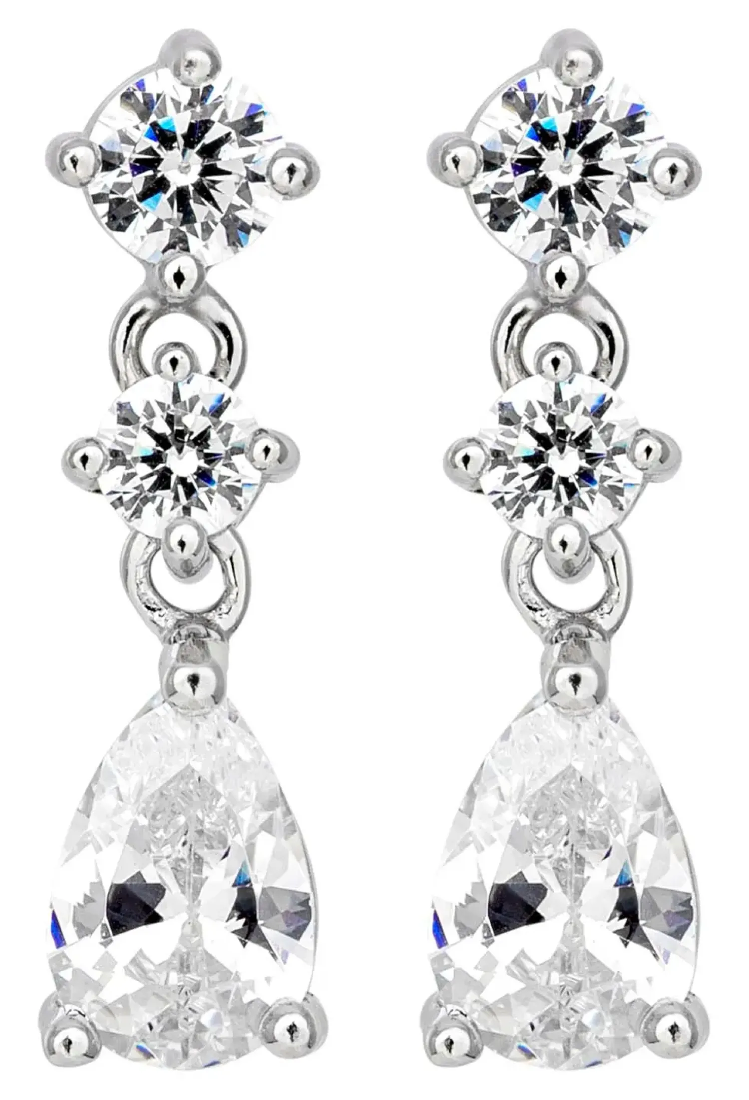 Bijou Brigitte Silver Crystals|Ohrstecker>Ohrstecker - Trio Spark silber