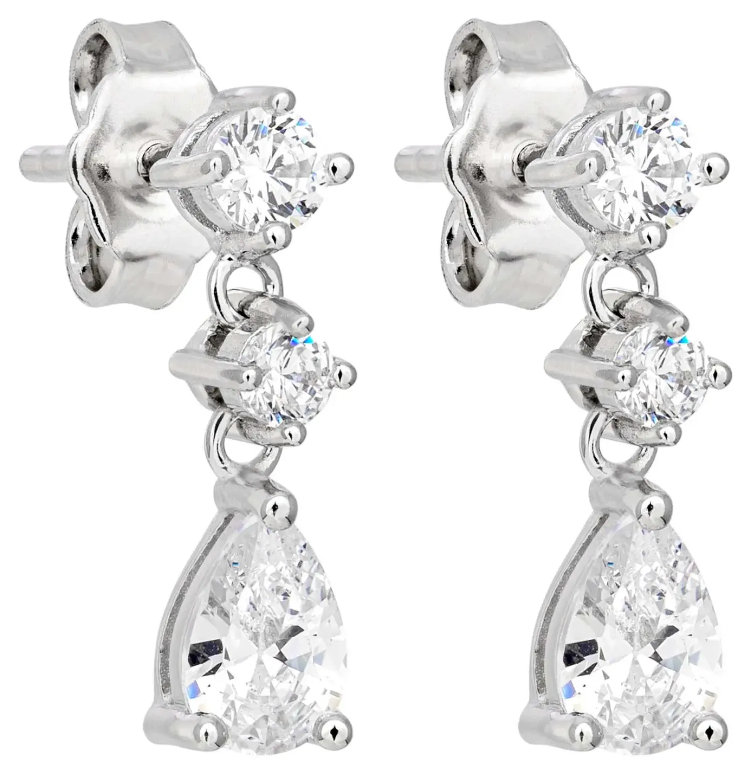Bijou Brigitte Silver Crystals|Ohrstecker>Ohrstecker - Trio Spark silber