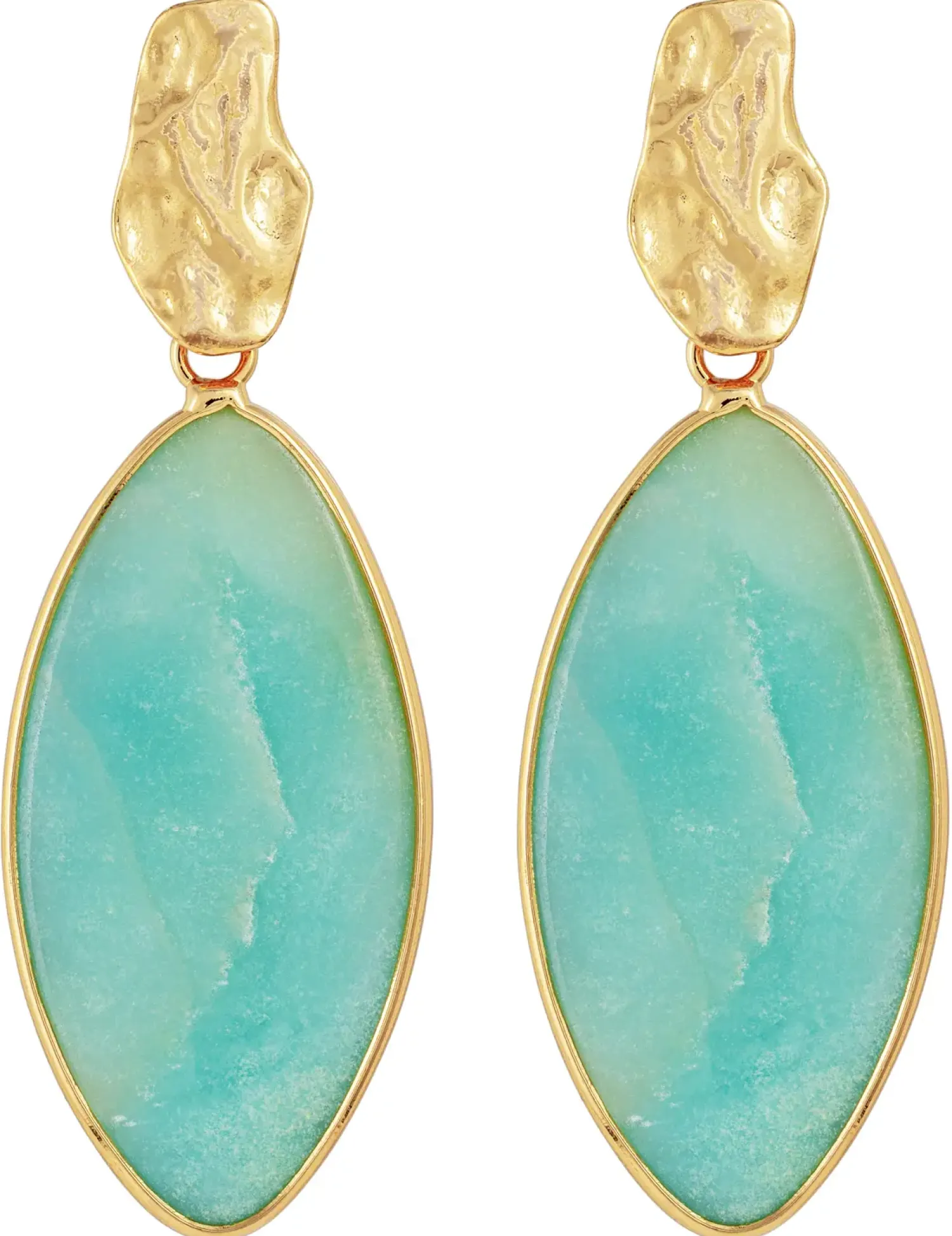 Bijou Brigitte Ohrringe Gold|Ohrstecker>Ohrstecker - Turquoise Gem gold, türkis