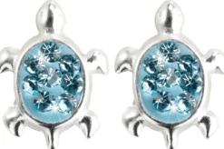 Bijou Brigitte Ohrstecker>Ohrstecker - Turtle blau