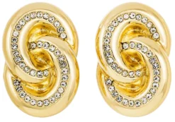 Bijou Brigitte Ohrringe Gold|Ohrstecker>Ohrstecker - Twisted Crystals gold