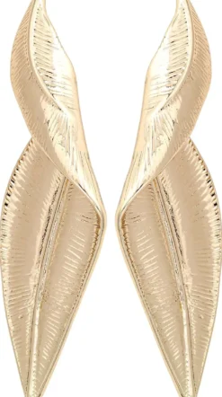 Bijou Brigitte Ohrringe Gold|Boho-Schmuck>Ohrstecker - Twisted Leaves gold
