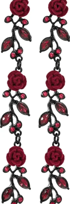 Bijou Brigitte Blumenschmuck|Ohrstecker>Ohrstecker - Velvet Roses schwarz, rot