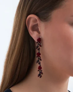 Bijou Brigitte Blumenschmuck|Ohrstecker>Ohrstecker - Velvet Roses schwarz, rot