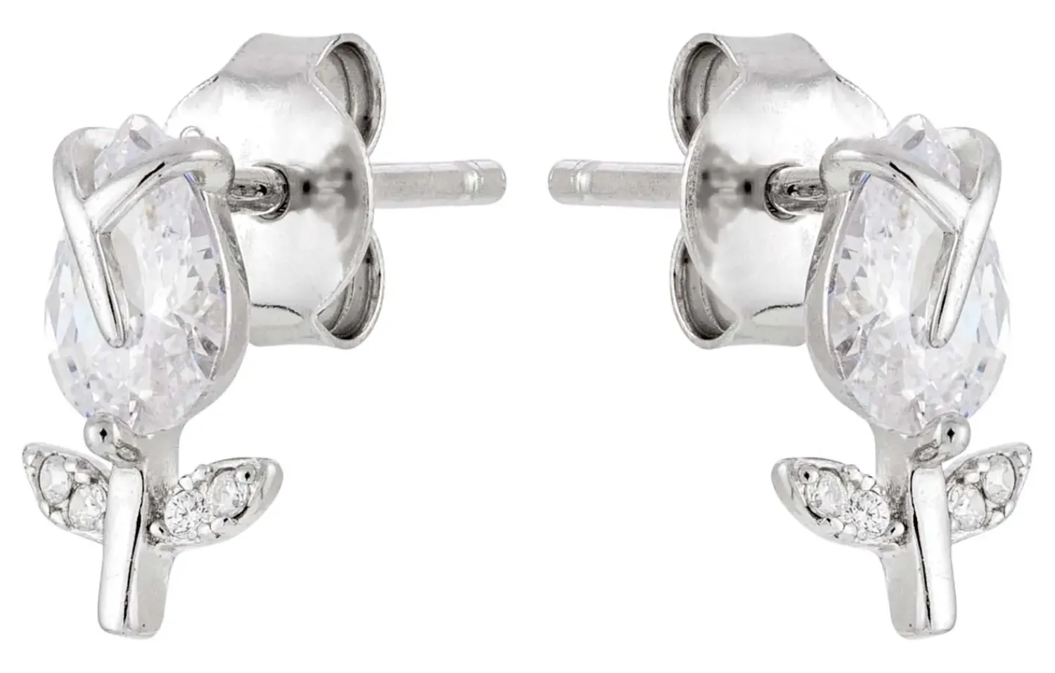 Bijou Brigitte Silver Crystals|Blumenschmuck>Ohrstecker - Vibrant Blossom silber