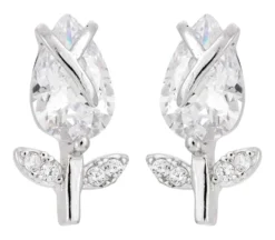 Bijou Brigitte Silver Crystals|Blumenschmuck>Ohrstecker - Vibrant Blossom silber