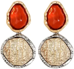 Bijou Brigitte Bunter Schmuck>Ohrstecker - Vintage Orange mehrfarbig, orange