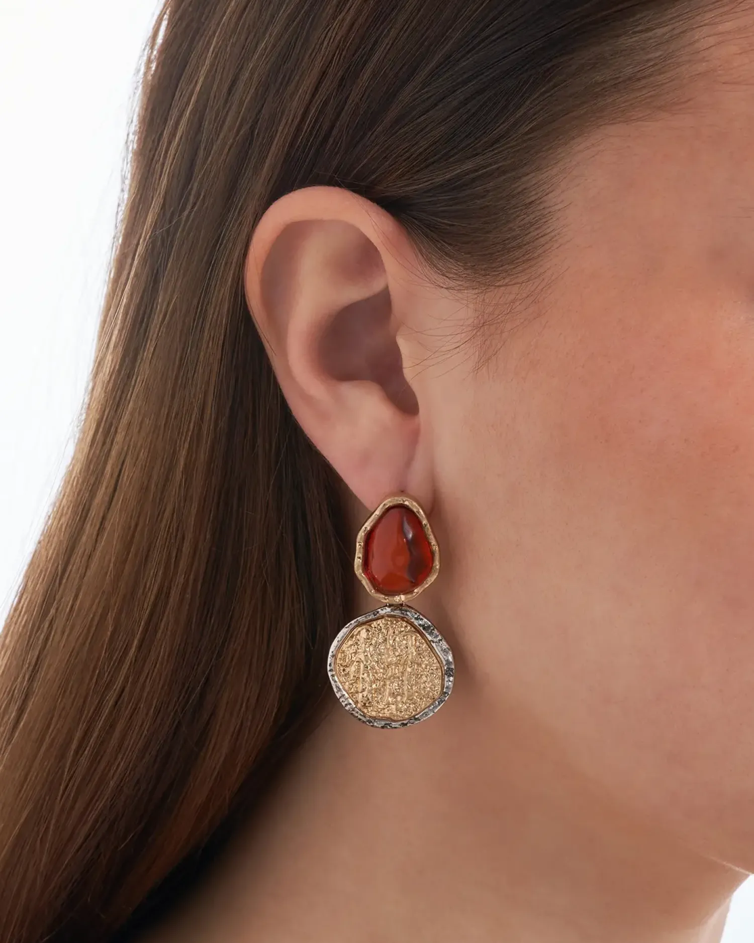 Bijou Brigitte Bunter Schmuck>Ohrstecker - Vintage Orange mehrfarbig, orange