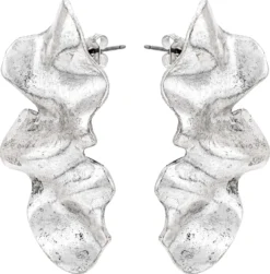 Bijou Brigitte Ohrstecker>Ohrstecker - Waved Leaf silber
