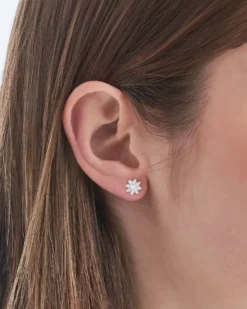 Bijou Brigitte Blumenschmuck|Ohrstecker>Ohrstecker - White Blossom weiß, silber