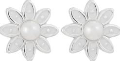 Bijou Brigitte Blumenschmuck|Ohrstecker>Ohrstecker - White Blossom weiß, silber