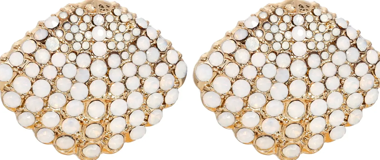 Bijou Brigitte Muschelschmuck|Ohrringe Gold>Ohrstecker - White Conch gold, weiß