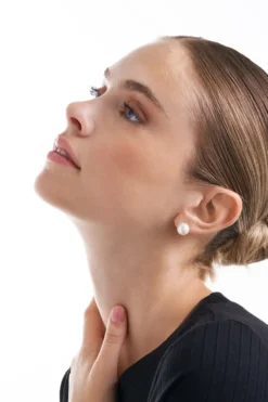 Bijou Brigitte Ohrstecker|Perlenschmuck>Ohrstecker - White Nacre weiß, silber