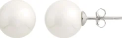 Bijou Brigitte Ohrstecker|Perlenschmuck>Ohrstecker - White Nacre weiß, silber
