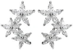 Bijou Brigitte Hochzeitsgäste|Blumenschmuck>Ohrstecker - Wonderful Flower silber