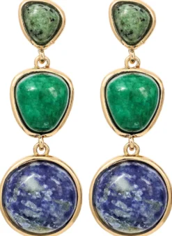 Bijou Brigitte Boho-Schmuck|Ohrstecker>Ohrstecker - Wonderful Magnesite grün, blau