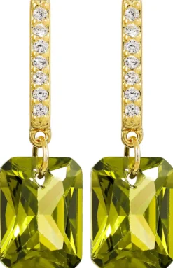 Bijou Brigitte Ohrringe Gold|Silver Crystals>Ohrstecker - Wonderful Olive gold