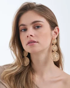 Bijou Brigitte Boho-Schmuck|Ohrstecker>Ohrstecker - Wrapped Gold braun