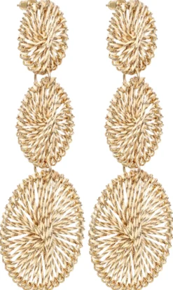Bijou Brigitte Boho-Schmuck|Ohrstecker>Ohrstecker - Wrapped Gold braun
