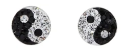 Bijou Brigitte Ohrstecker>Ohrstecker - Ying & Yang schwarz, silber