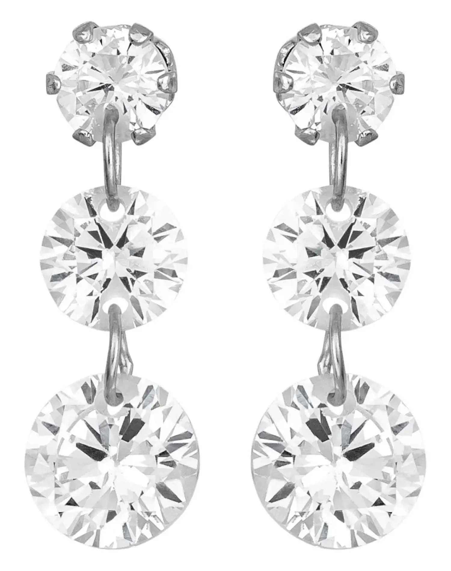 Bijou Brigitte Silver Crystals|Ohrstecker>Ohrstecker - Zirconia Circles silber