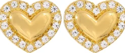 Bijou Brigitte Silver Crystals|Ohrstecker>Ohrstecker - Zirconia Hearts gold