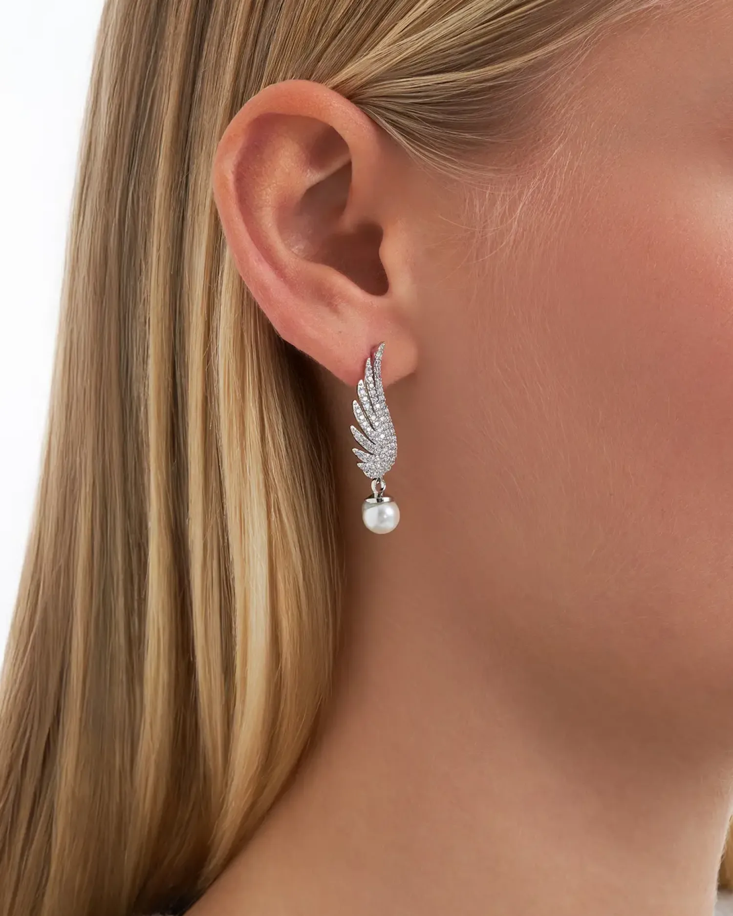 Bijou Brigitte Ohrstecker>Ohrstecker - Zirconia Wings silber