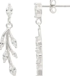 Bijou Brigitte Silver Crystals|Ohrstecker>Ohrstecker - Zirkonia Leaves silber