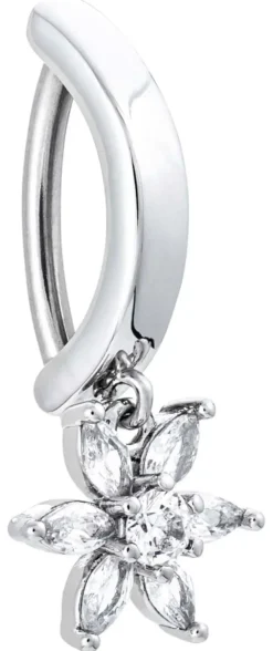 Bijou Brigitte Bauchnabelpiercings|Piercings Silber>Piercing - Dangly Flower silber