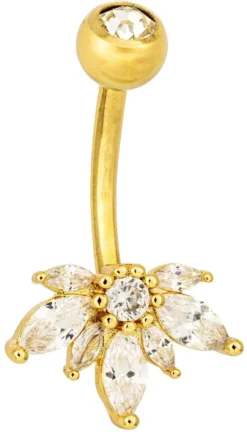 Bijou Brigitte Bauchnabelpiercings|Piercings Gold>Piercing - Floral Gleam gold