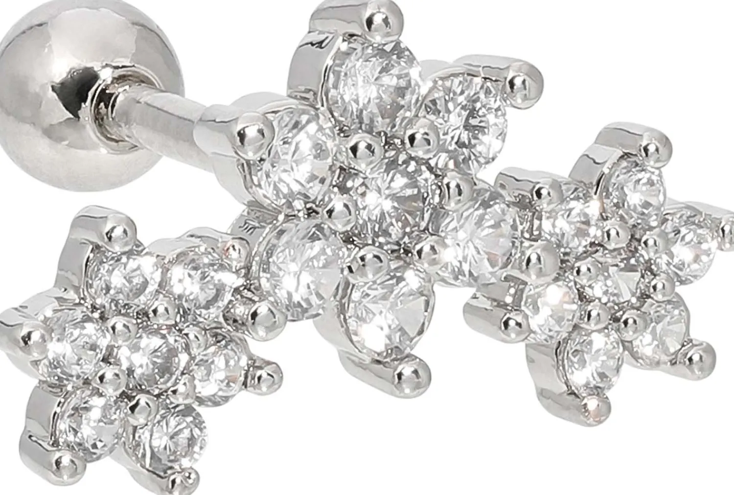Bijou Brigitte Piercings Silber|Blumenschmuck>Piercing - Floral Sparkle silber