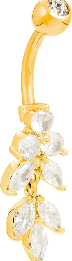 Bijou Brigitte Bauchnabelpiercings|Piercings Gold>Piercing - en Leaves gold