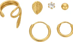 Bijou Brigitte Piercings Gold|Silver Crystals>Piercing - Lovely Leaf gold