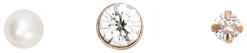Bijou Brigitte Nasenpiercings|Piercing-Sets>Piercing-Set - Fine Glitter weiß, roségold