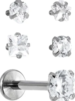 Bijou Brigitte Piercings Silber|Blumenschmuck>Piercing-Set - Silver Glam silber