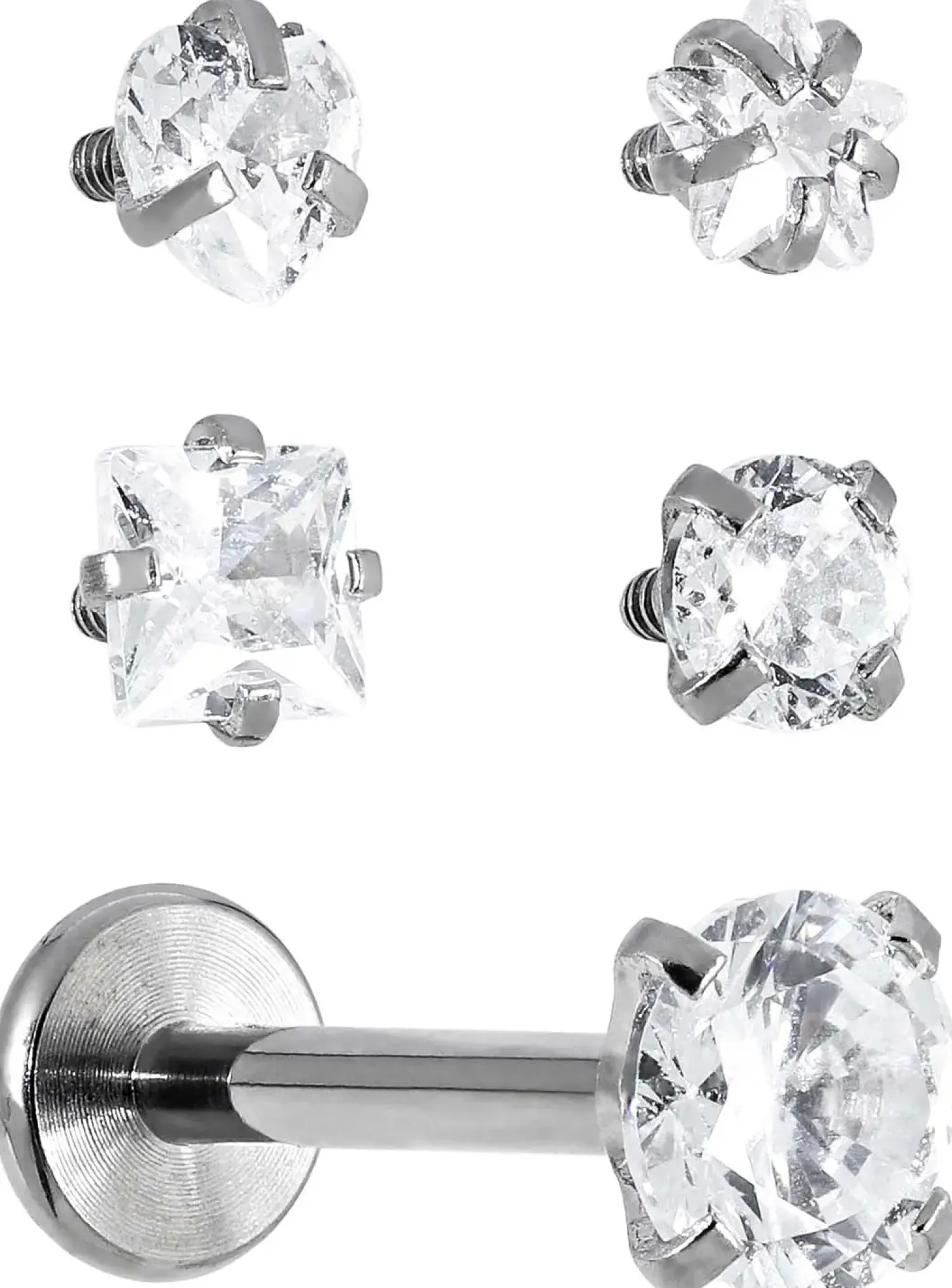 Bijou Brigitte Piercings Silber|Blumenschmuck>Piercing-Set - Silver Glam silber