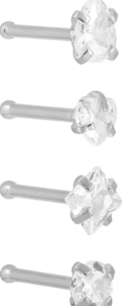 Bijou Brigitte Piercings Silber|Nasenpiercings>Piercing-Set - Sparkling Shapes silber