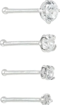Bijou Brigitte Piercings Silber|Nasenpiercings>Piercing-Set - Sparkling Zirconia silber
