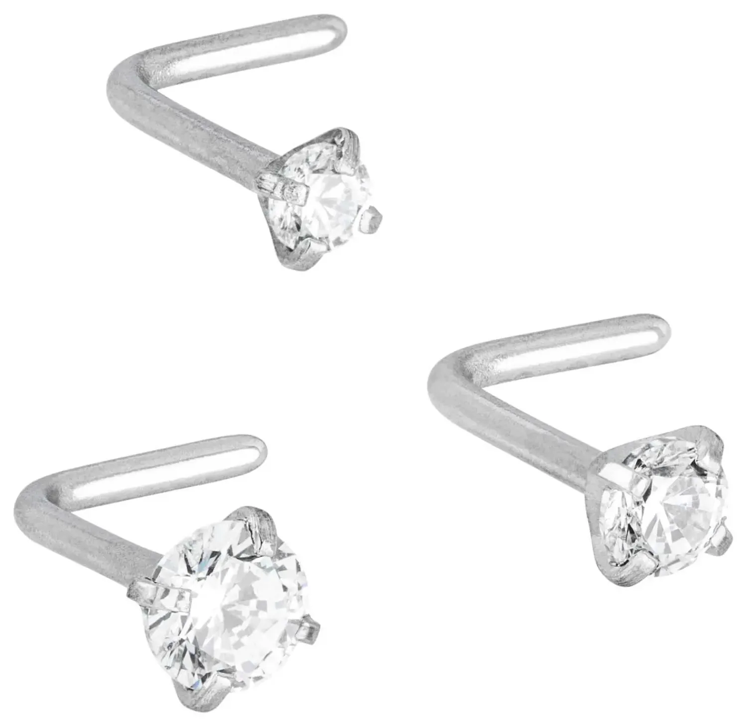Bijou Brigitte Piercings Silber|Nasenpiercings>Piercing-Set - Sparkly Classic silber