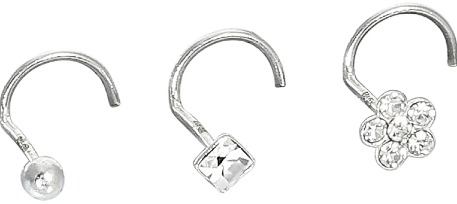 Bijou Brigitte Piercings Silber|Nasenpiercings>Piercing-Set - Sweet Flower silber