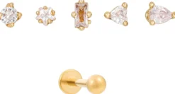 Bijou Brigitte Piercings Gold|Piercing-Sets>Piercing-Set - Various Cubics gold