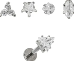 Bijou Brigitte Piercings Silber|Piercing-Sets>Piercing-Set - Various Zirkonias silber