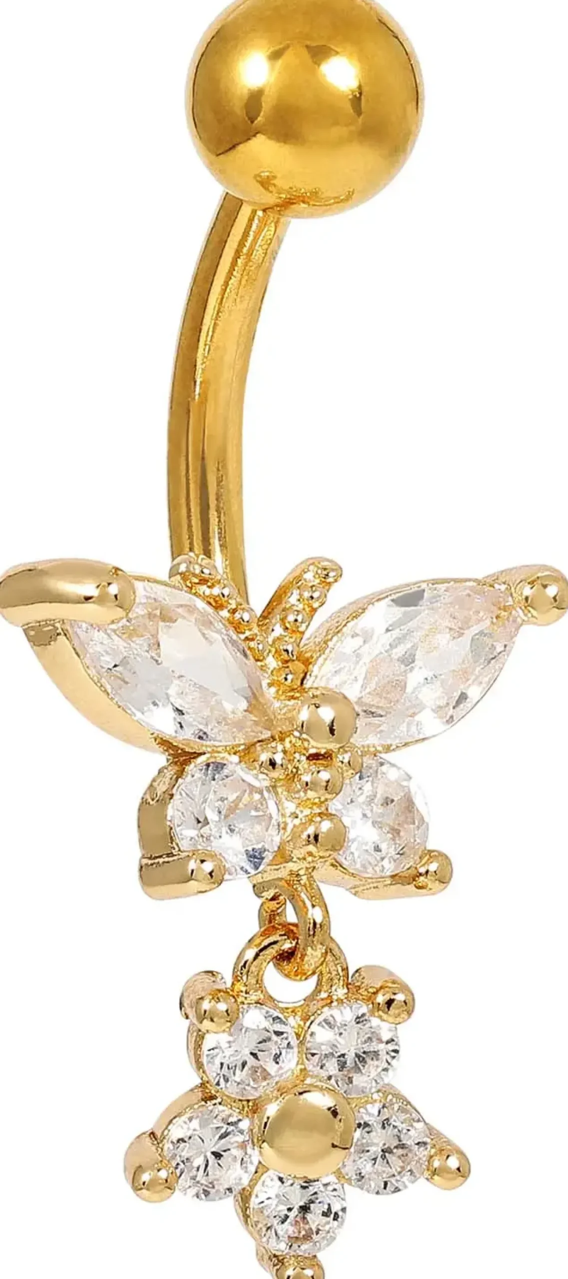 Bijou Brigitte Bauchnabelpiercings|Piercings Gold>Piercing - Zirconia Wings gold